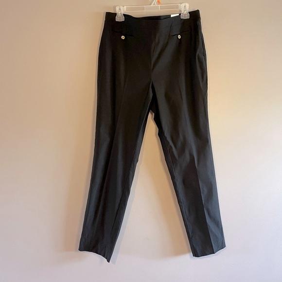 Ann Klein Slim Ankle Pant in Black | SZ 8 NWT - Picture 3 of 9